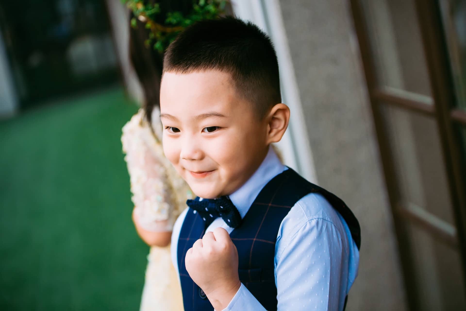 chinese boy happy victory success